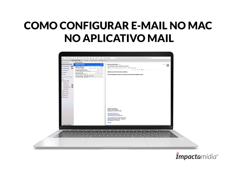 Como configurar e-mail no MAC no aplicativo Mail