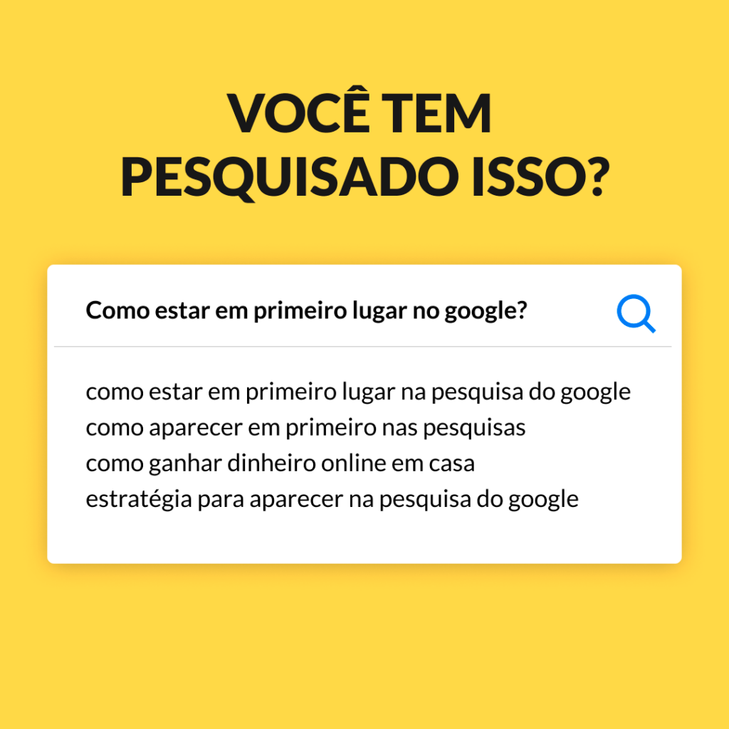 COMO ESTAR NO PRIMEIRO LUGAR NAS PESQUISAS DO GOOGLE: